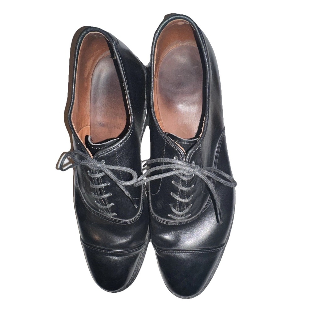 Allen Edmonds Park Avenue Shoes Mens Size 10 D Black Cap Toe Oxford Dress USA